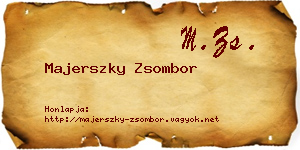 Majerszky Zsombor névjegykártya